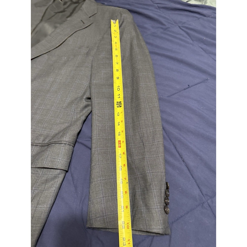 Ermenegildo Zegna Saks Fifth Avenue Blazer Mens 48R Gray Window 15 Milmil 15 - Picture 3 of 9
